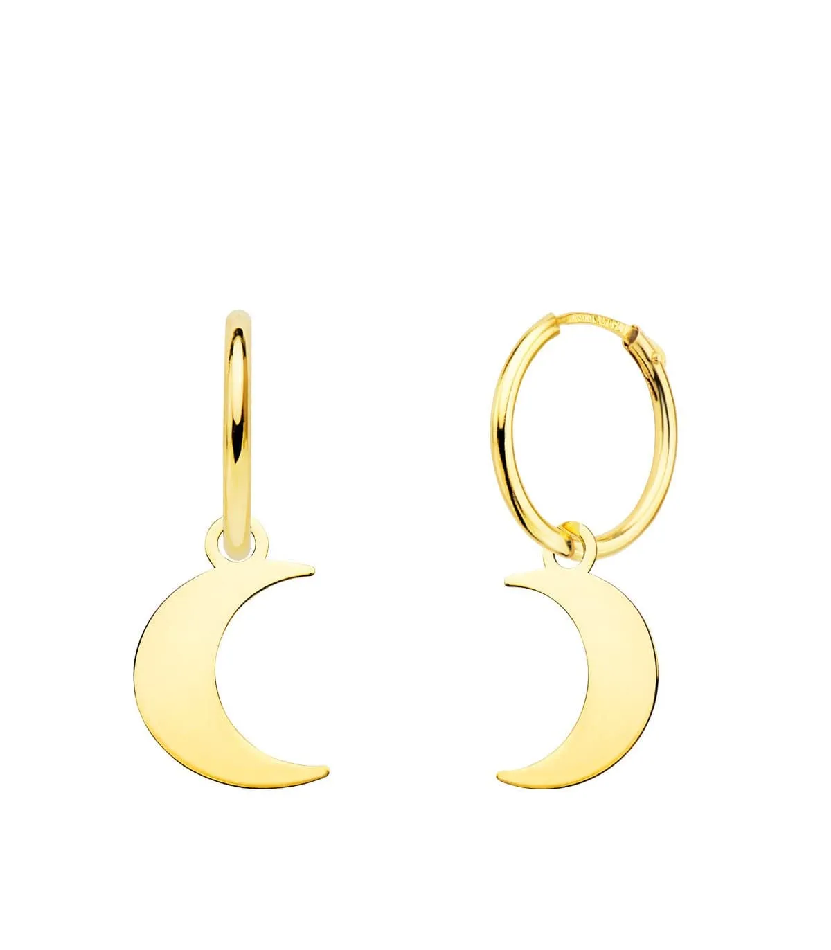 Créoles Lune Or Jaune 18k