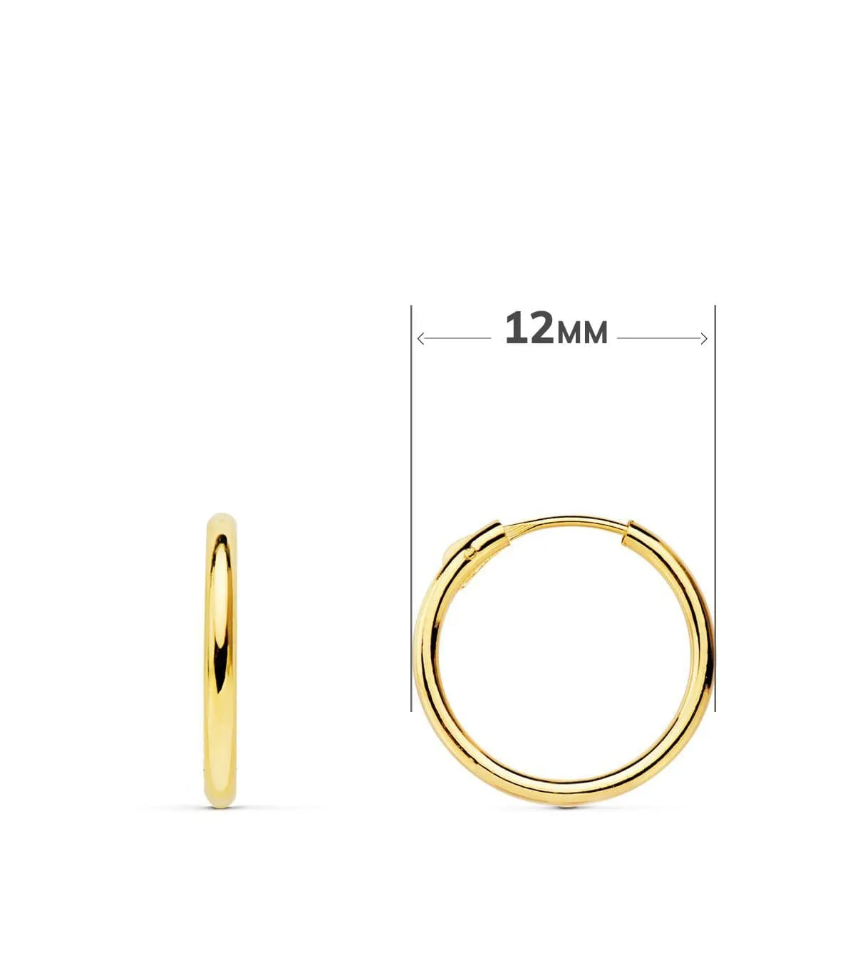 Créoles Lune Or Jaune 18k