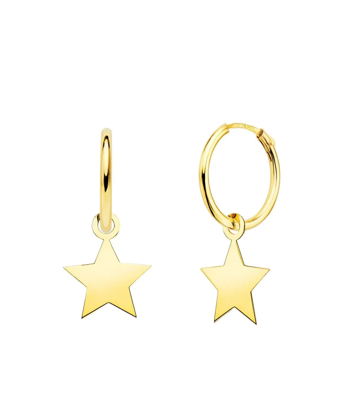 Créoles Étoile Or Jaune 18k