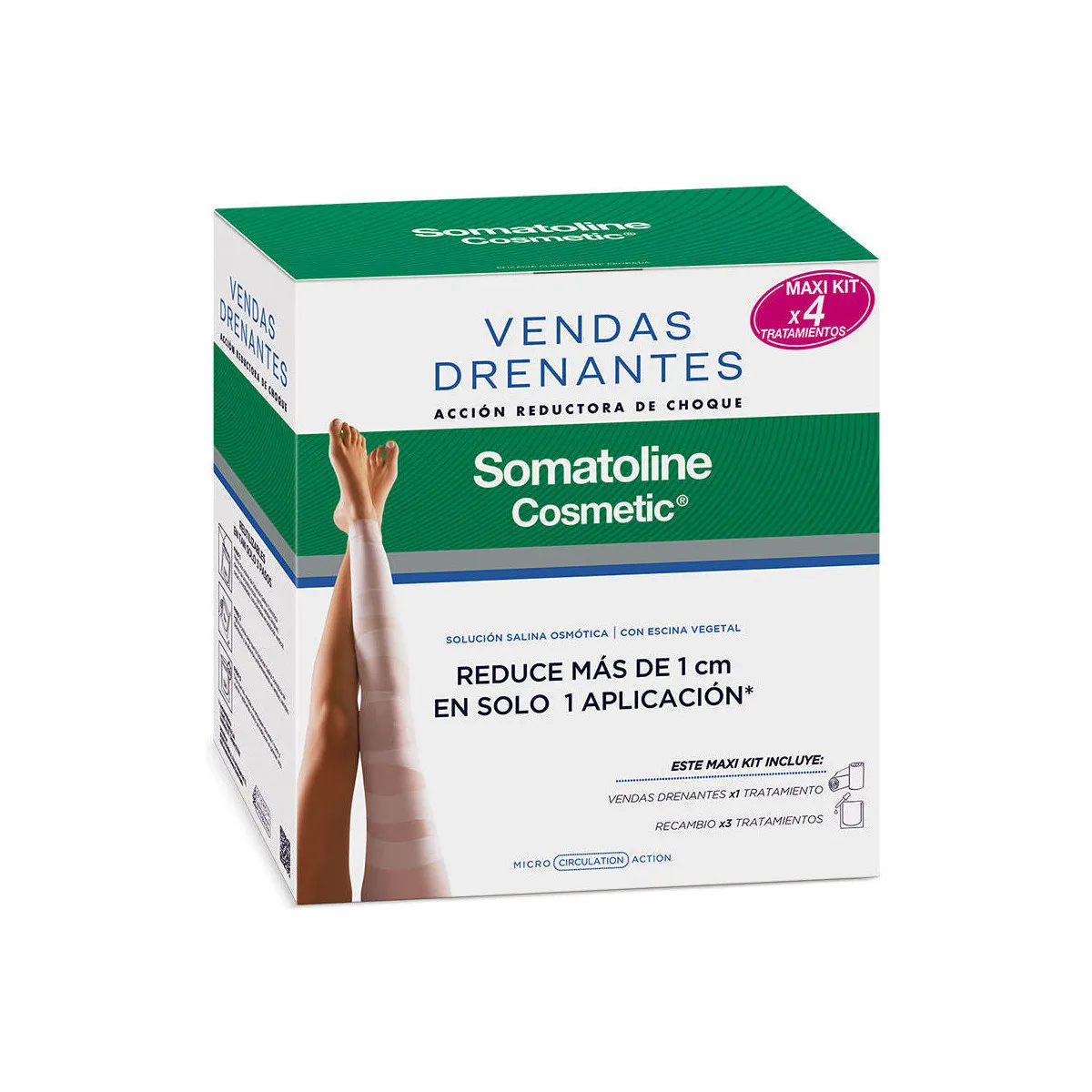 Drenante Vendas Kit Completo Acción Reductora Choque Lote