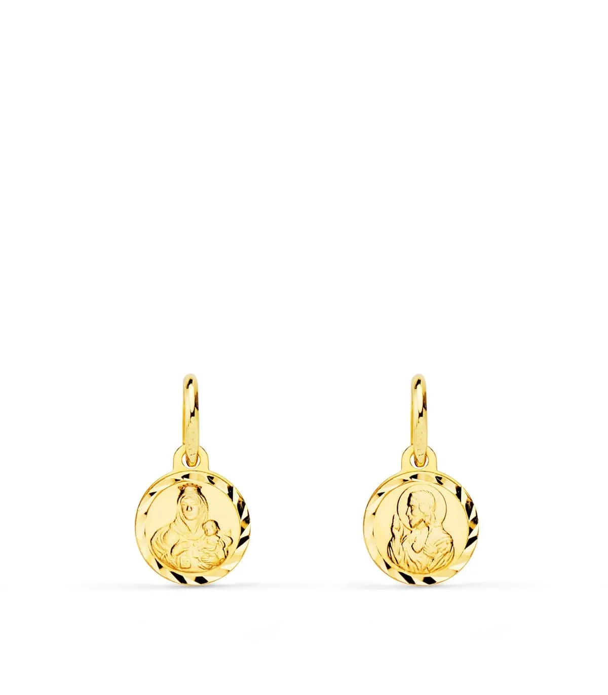 ESCAPULARIO CORAZóN JéSUSV.CARMEN MINI ORO 18KTES