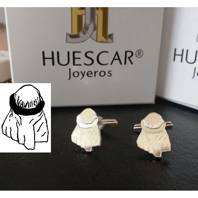 Gemelos Costalero en plata de ley