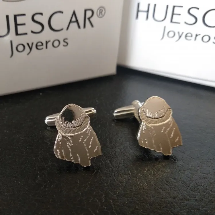 Gemelos Costalero en plata de ley