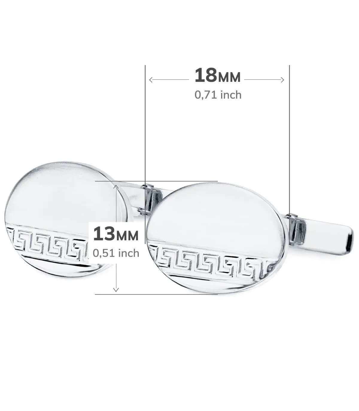 Gemelos Henri Oro Blanco 18K