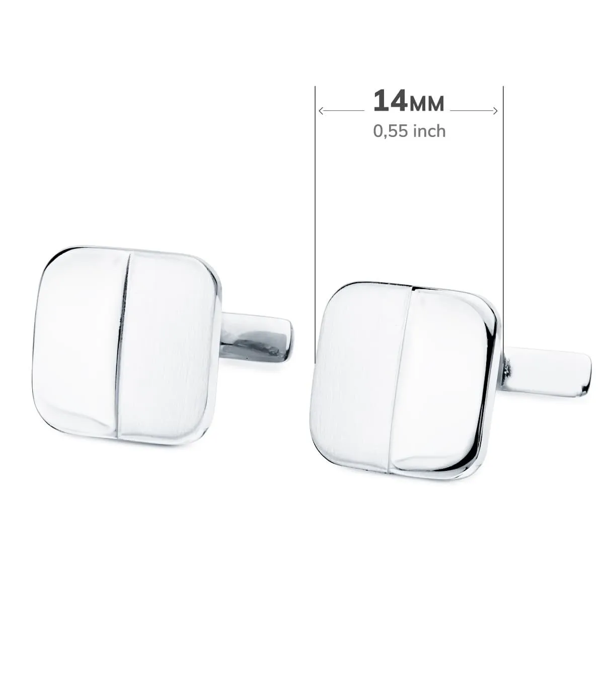 Gemelos Logan Oro Blanco 18K