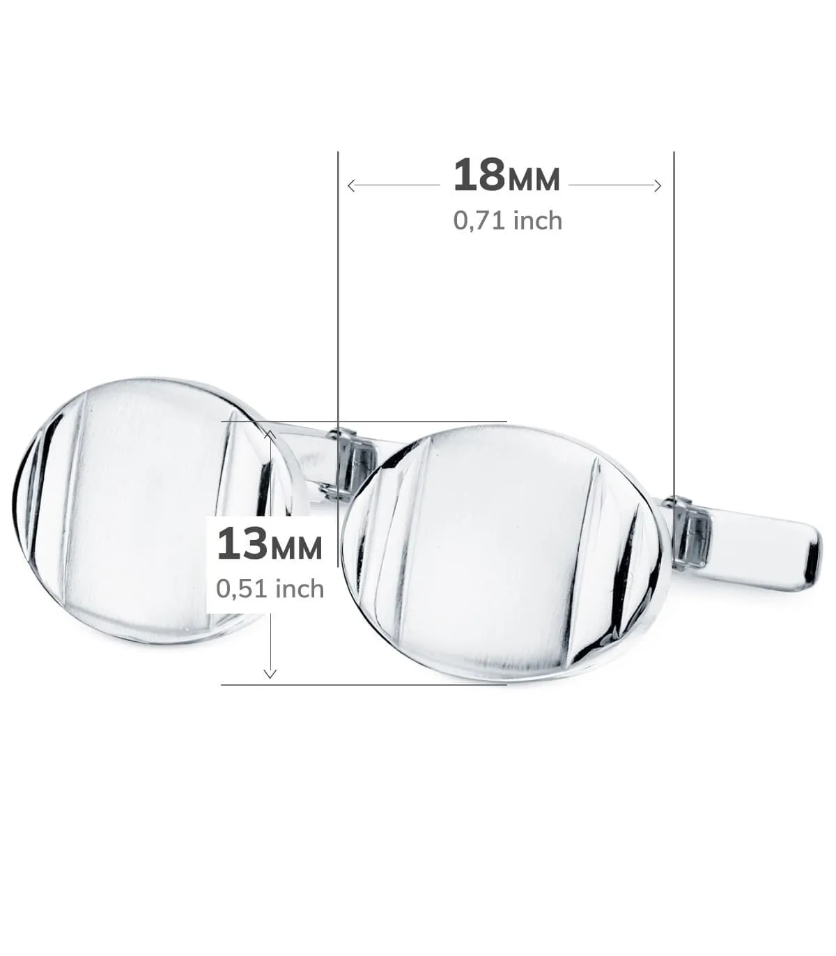 Gemelos Olivier Oro Blanco 18K