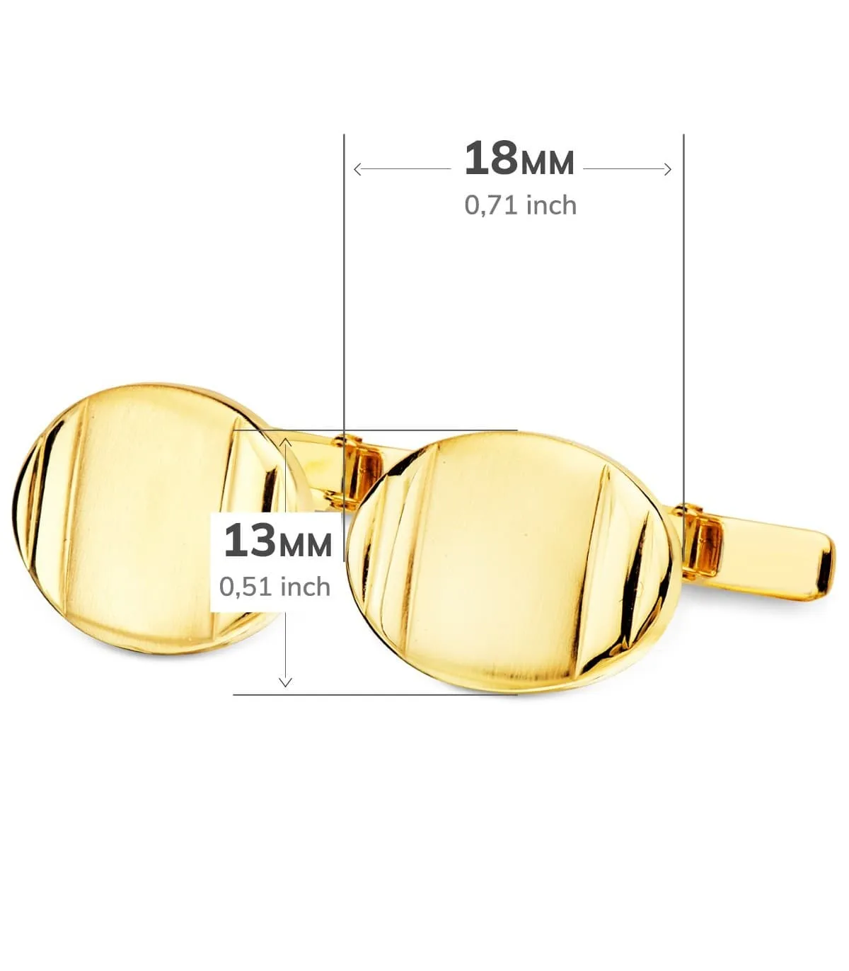 Gemelos Romain Oro Amarillo 18K