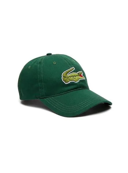 gorra lacoste croco oversize verde