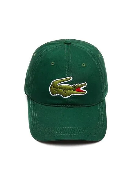 gorra lacoste croco oversize verde