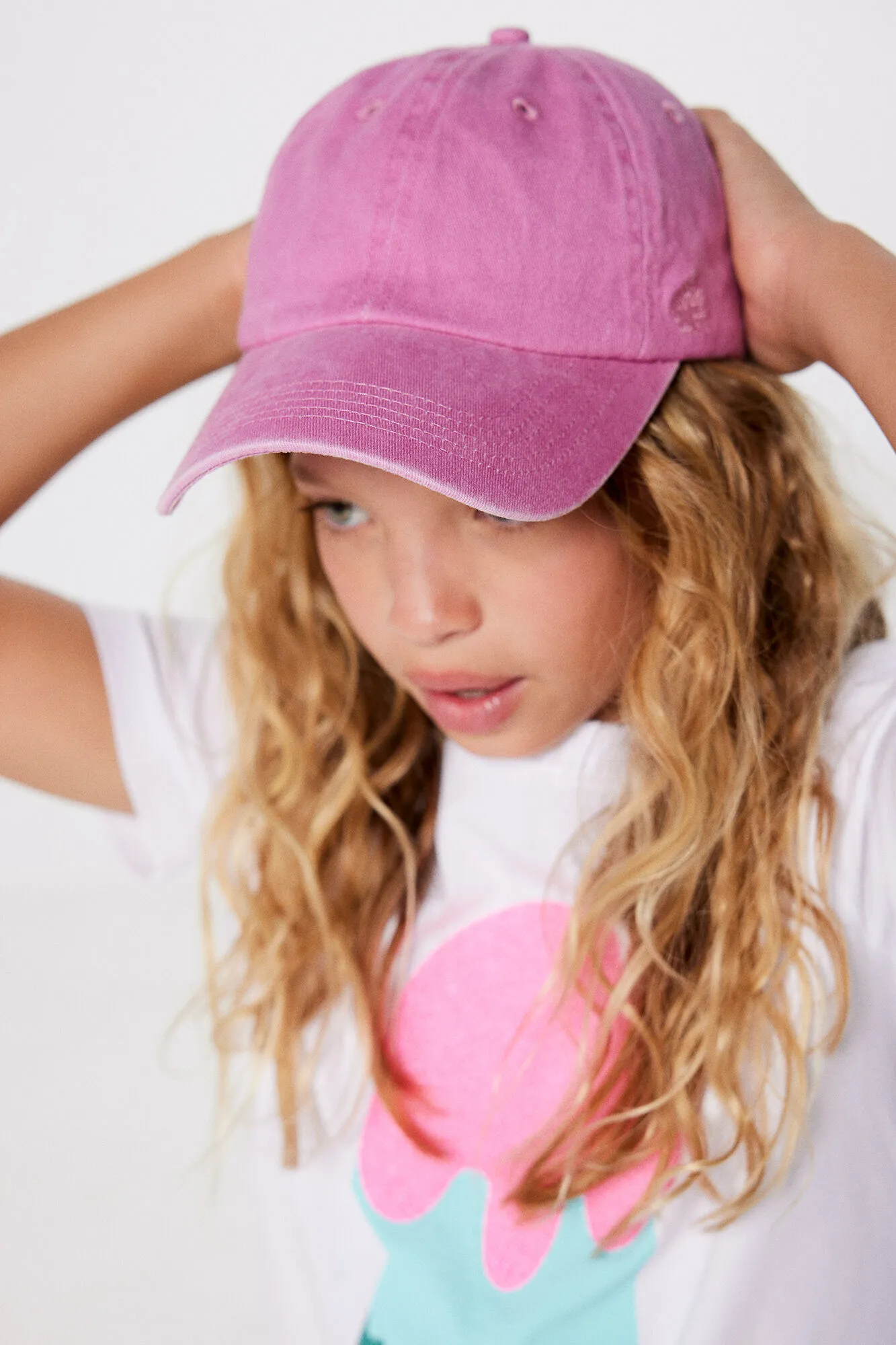 Gorra rosa niña