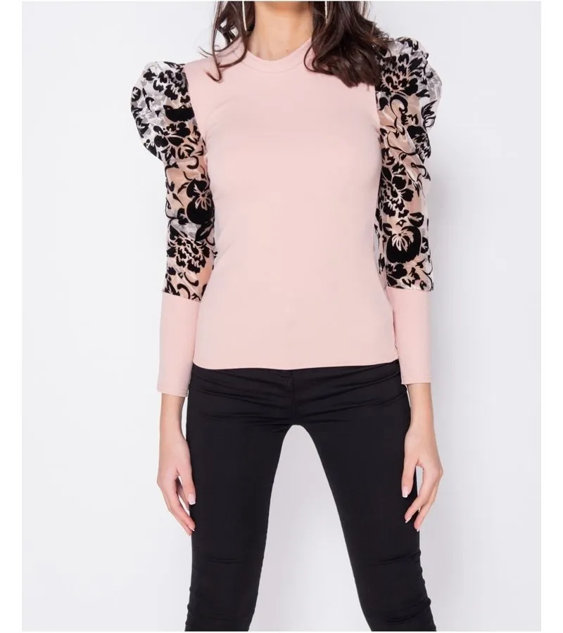 IMPRESIóN FLOCK ORGANZA ESCARPADO DE CUELLO ALTO SIN MANGAS  MUJERES  ROSA