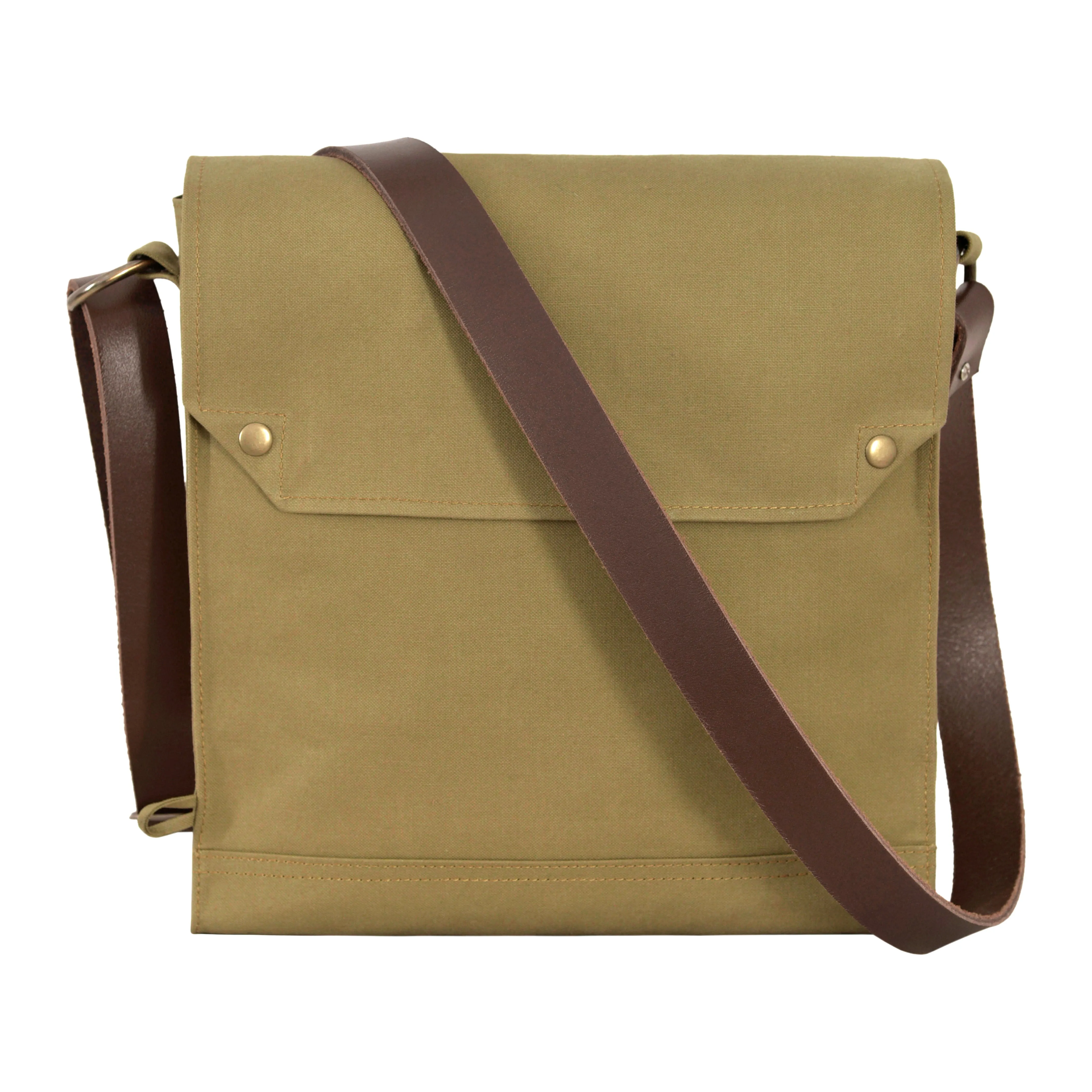 Indiana Jones Bag Mk VII Canvas Leather Strap WWII Gas Mask Bag Satchel