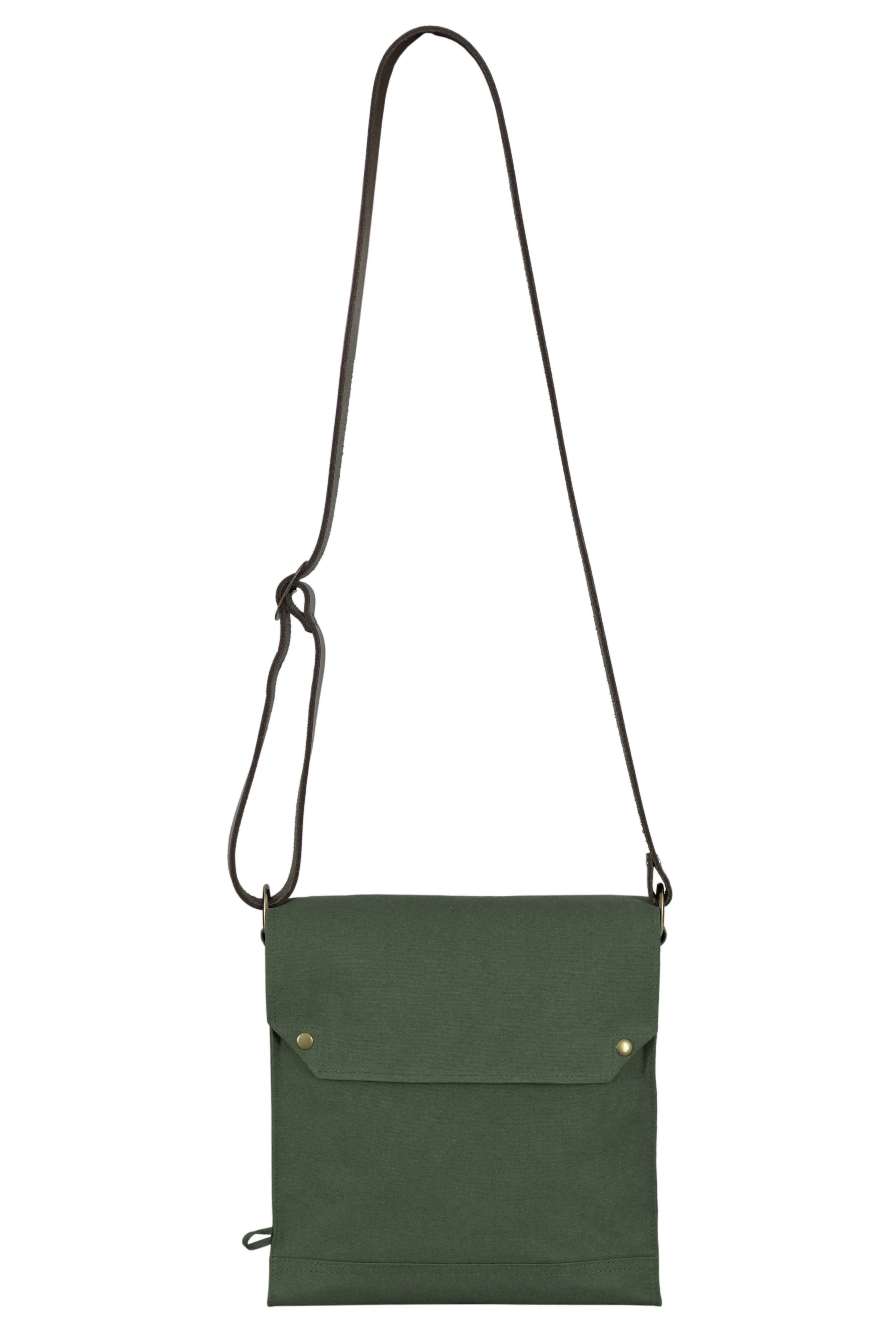 Indiana Jones Bag Mk VII Canvas Leather Strap WWII Gas Mask Bag Satchel