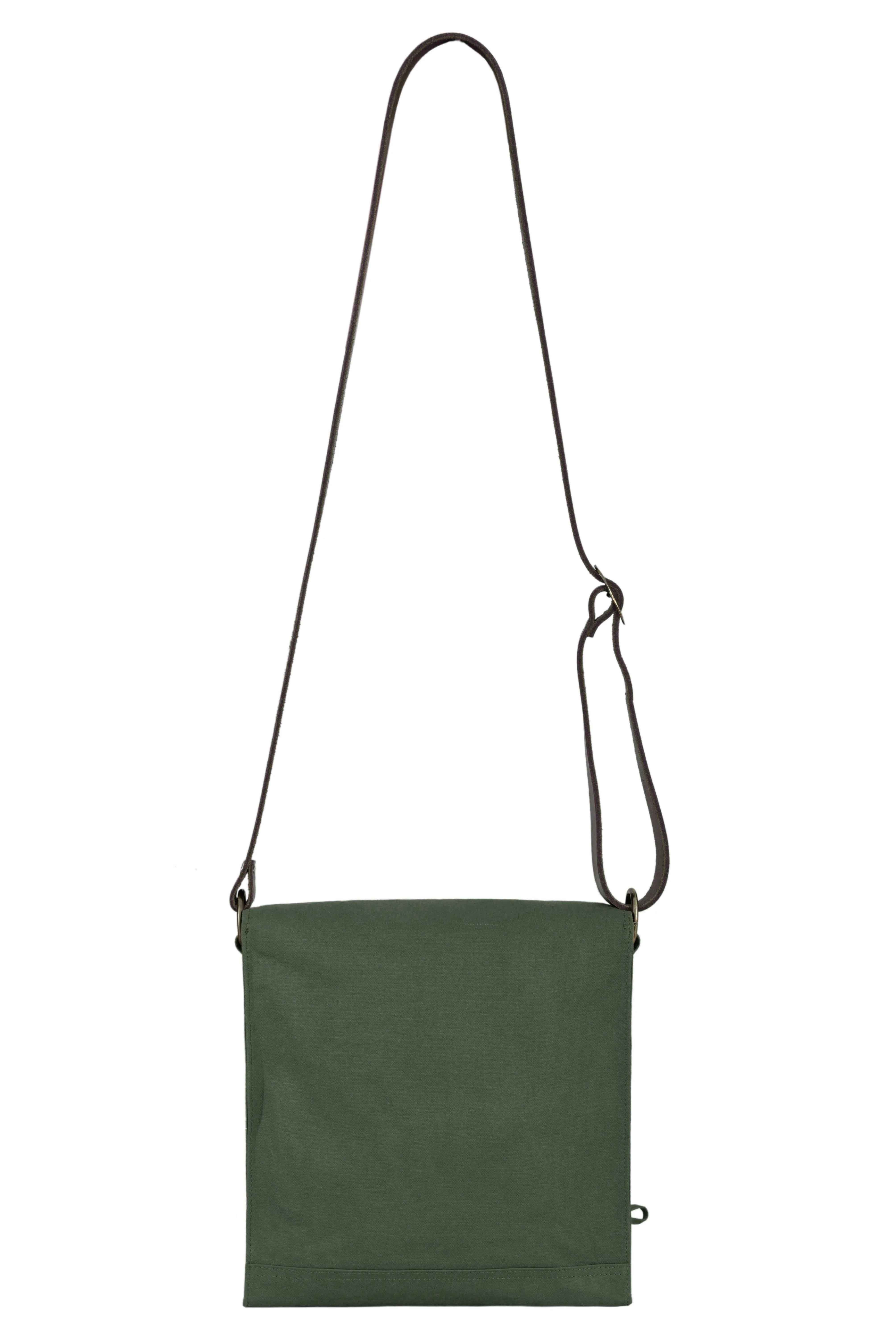 Indiana Jones Bag Mk VII Canvas Leather Strap WWII Gas Mask Bag Satchel