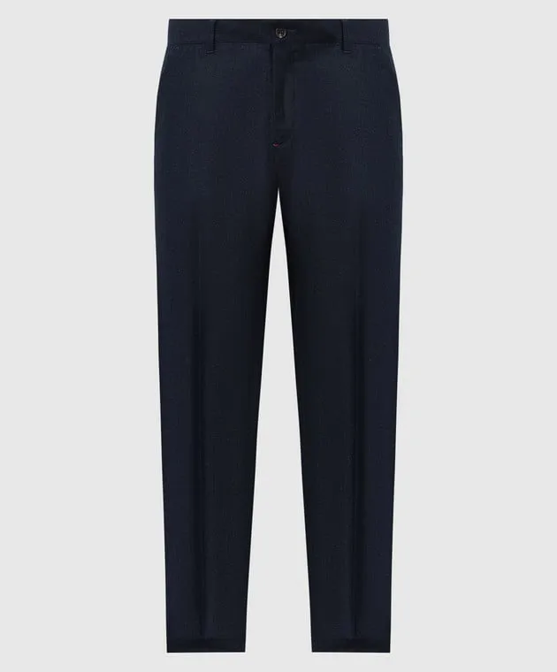 ISAIA Blue pants made of wool