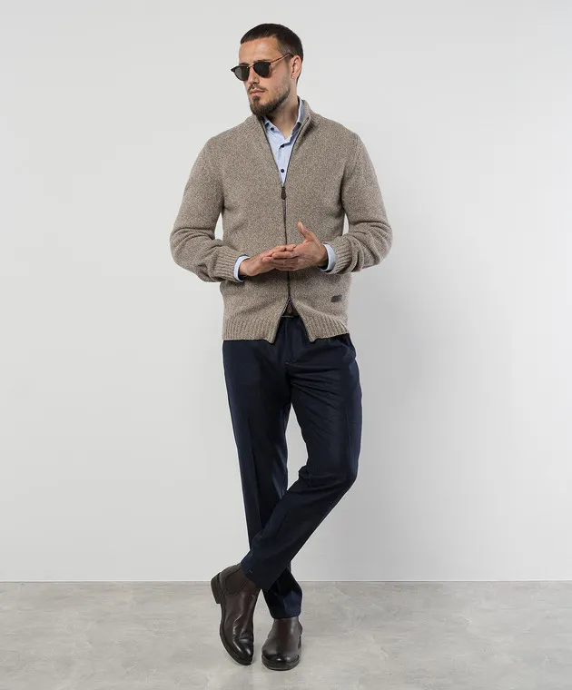ISAIA Blue pants made of wool