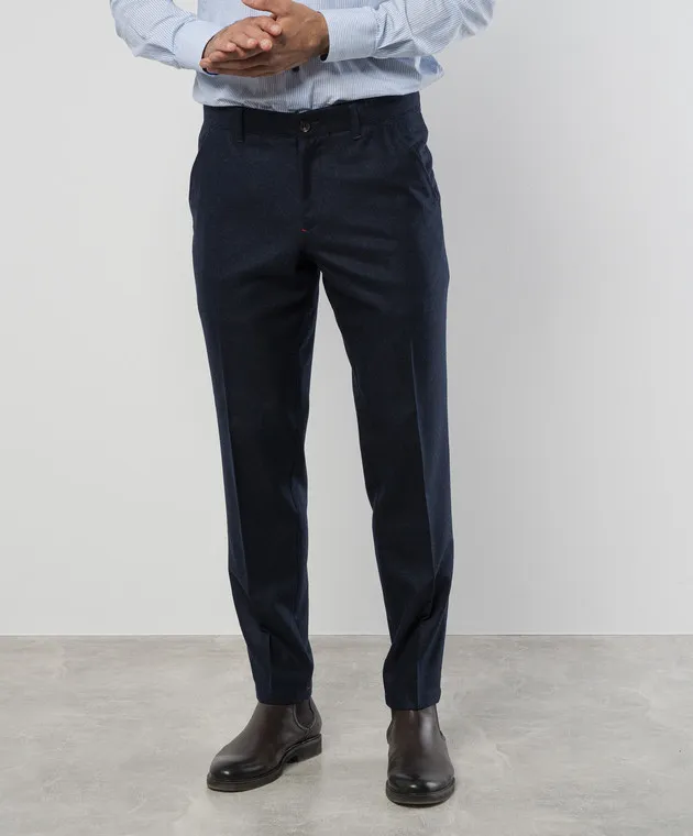 ISAIA Blue pants made of wool