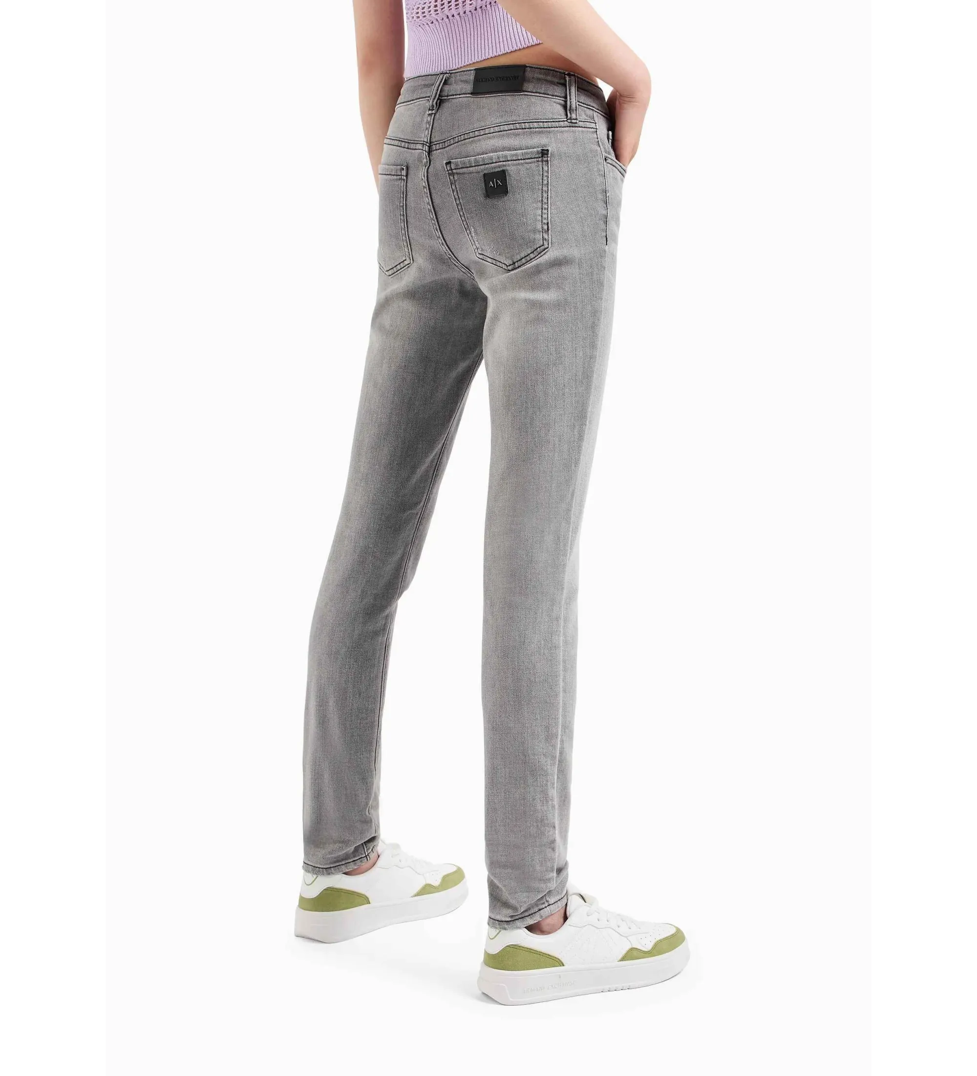 Jeans superskinny gris