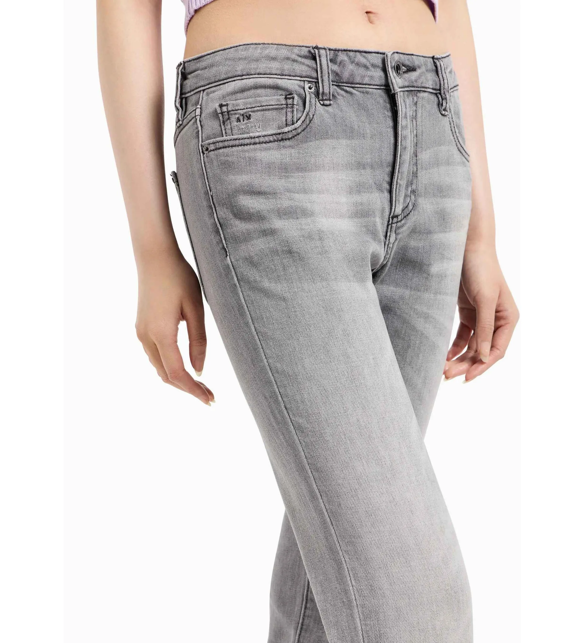 Jeans superskinny gris