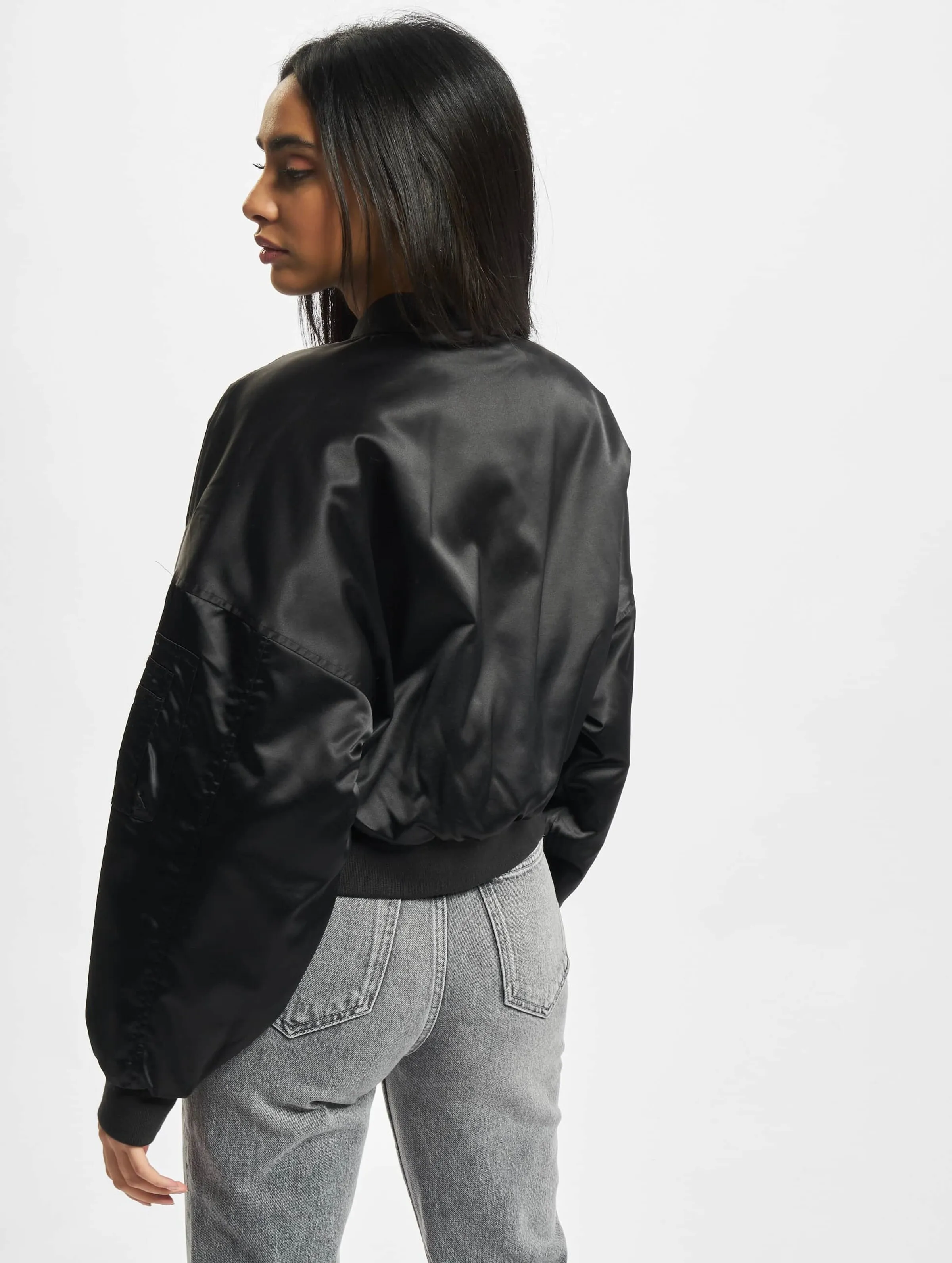 Ladies Short Oversized Satin