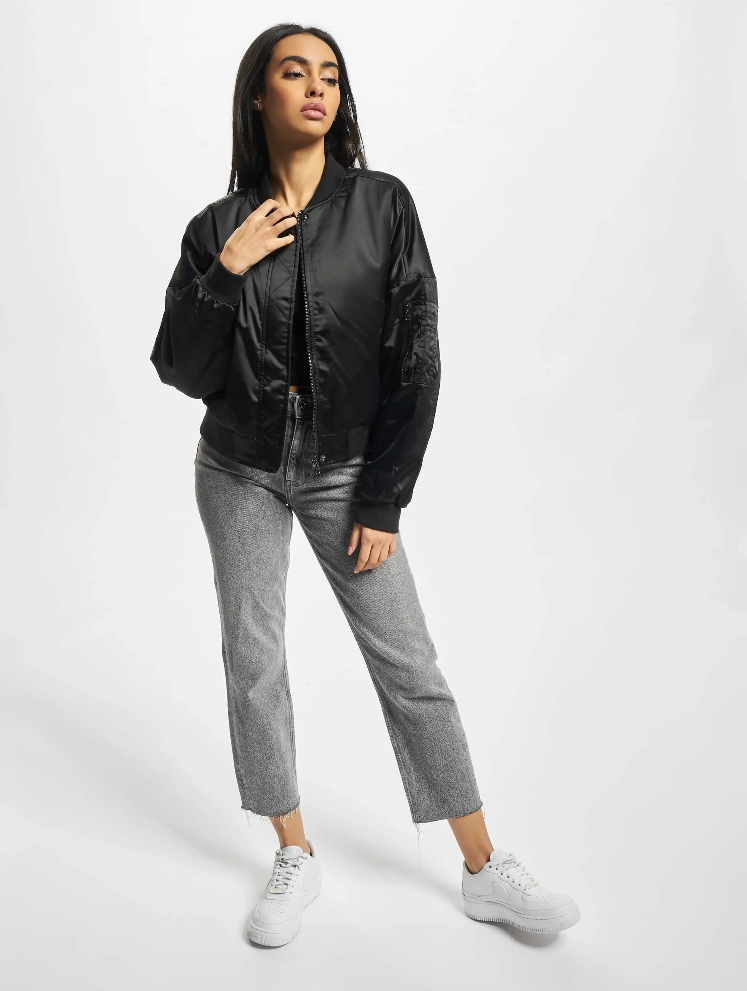 Ladies Short Oversized Satin