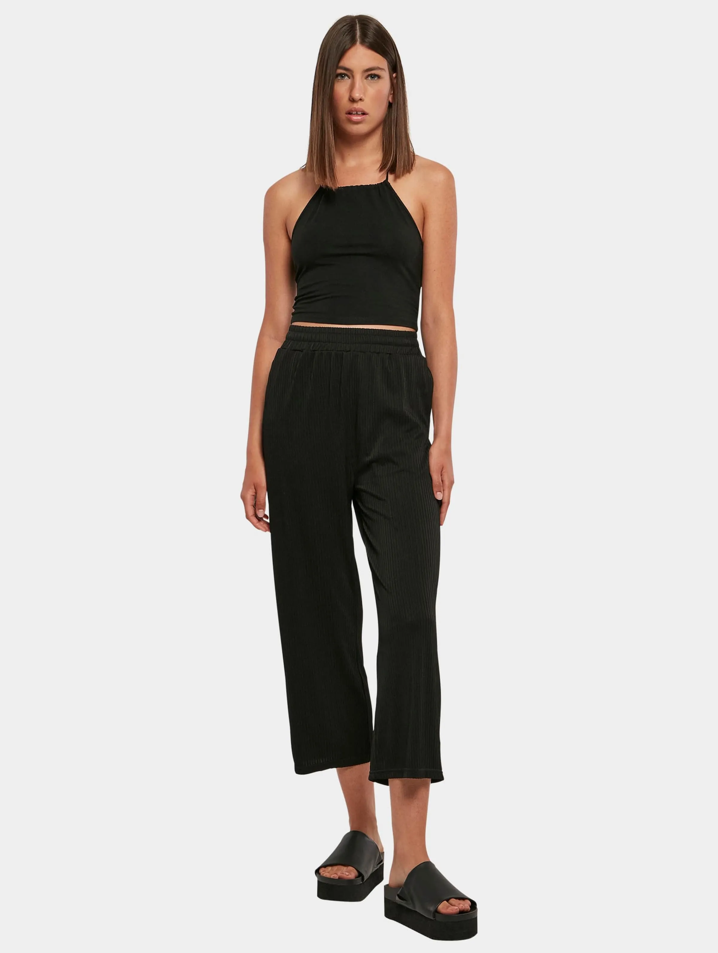 Ladies Straight Leg Rib Interlock 