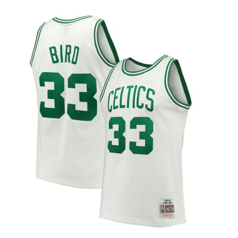 LARRY BIRD BOSTON CELTICS WHITE HARDWOOD CLASSIC