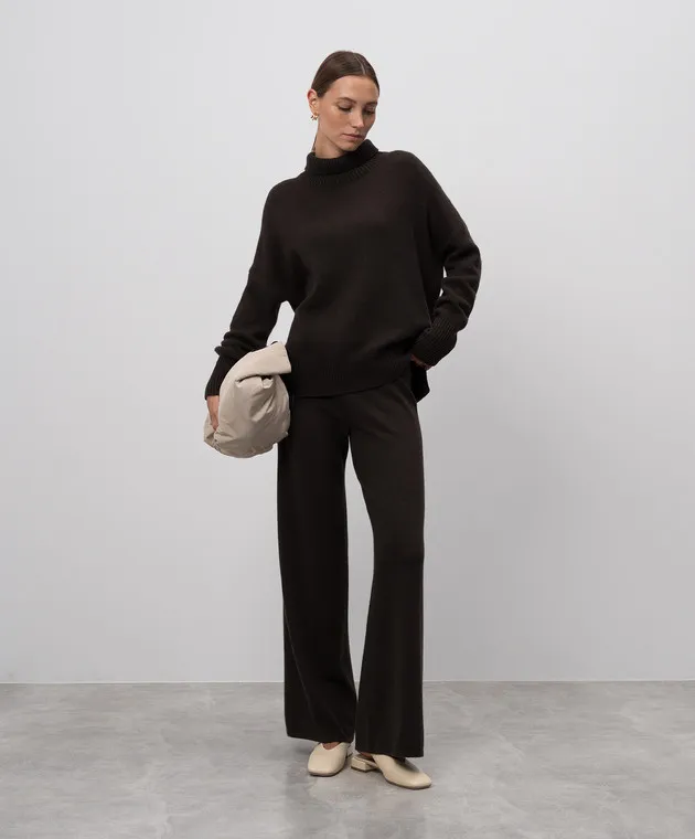 LISA YANG Sofi brown cashmere pants