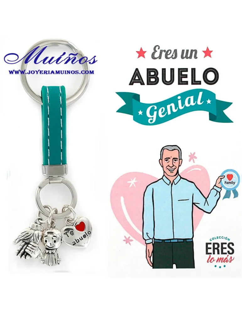 Llavero plata eres un abuelo genial
