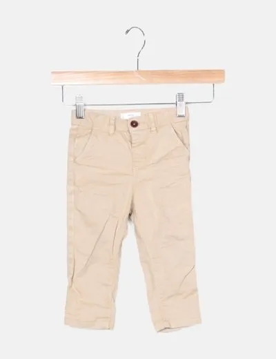 Mango Pantalón chino beige
