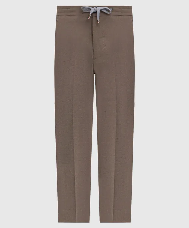 Marco Pescarolo CARACCIOLO cashmere khaki pants