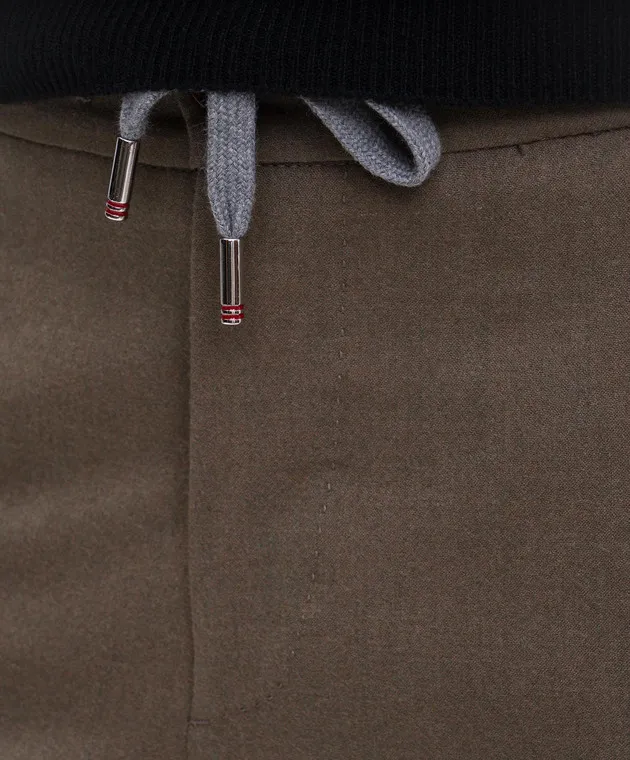 Marco Pescarolo CARACCIOLO cashmere khaki pants
