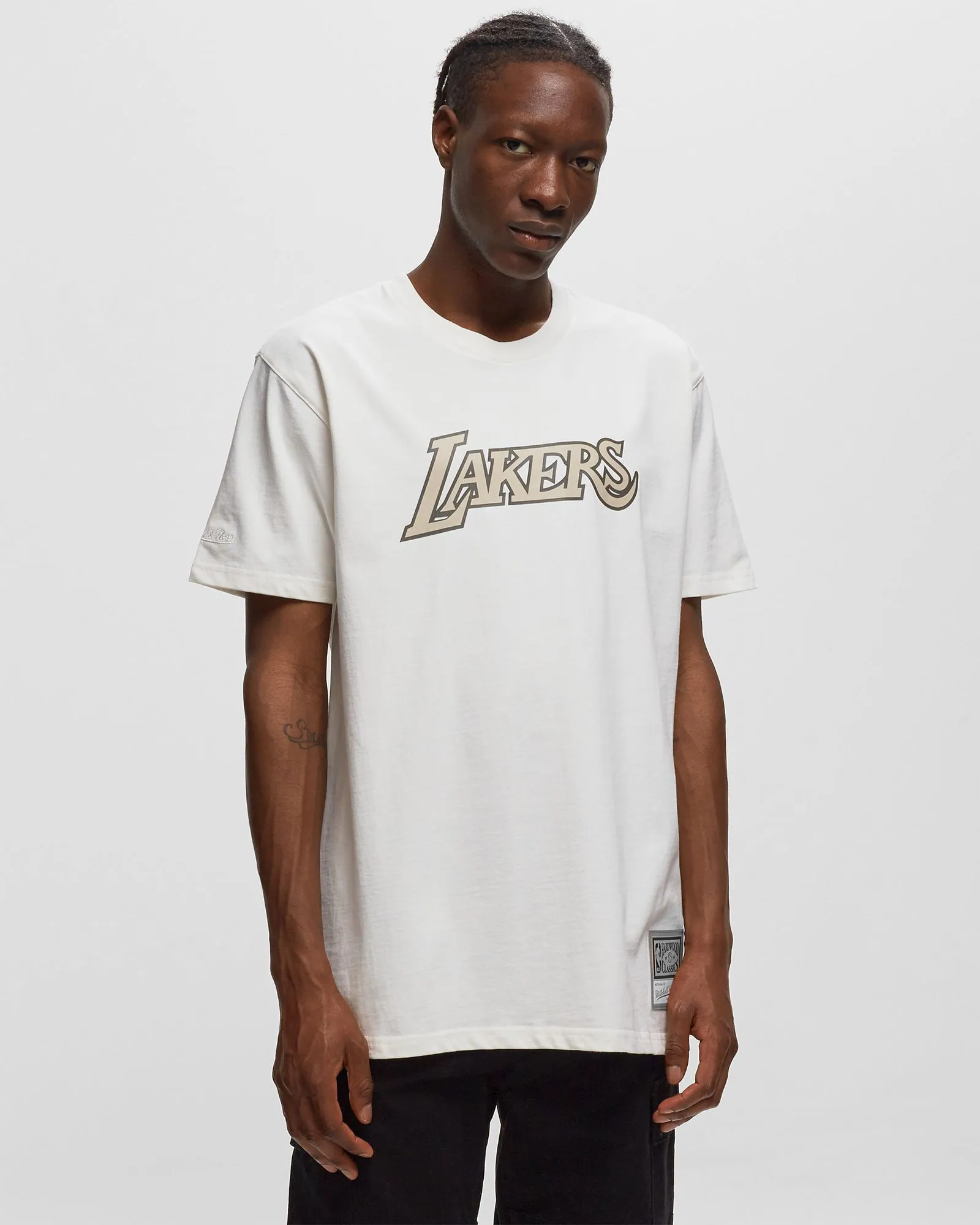 Mitchell & Ness NBA CREAM SS TEE LAKERS