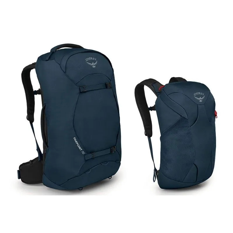 Mochila de viaje Osprey Farpoint 70 (Muted Space Blue) Hombre
