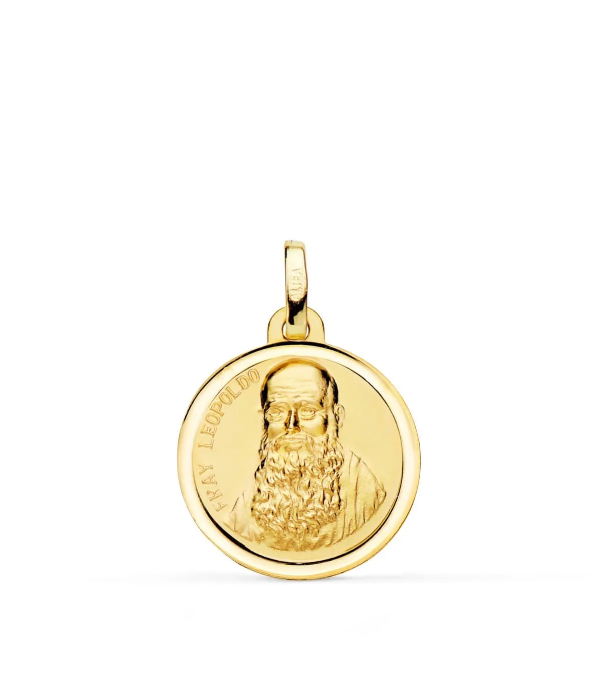 Médaille Frère Leopoldo Or 18K Biseauté