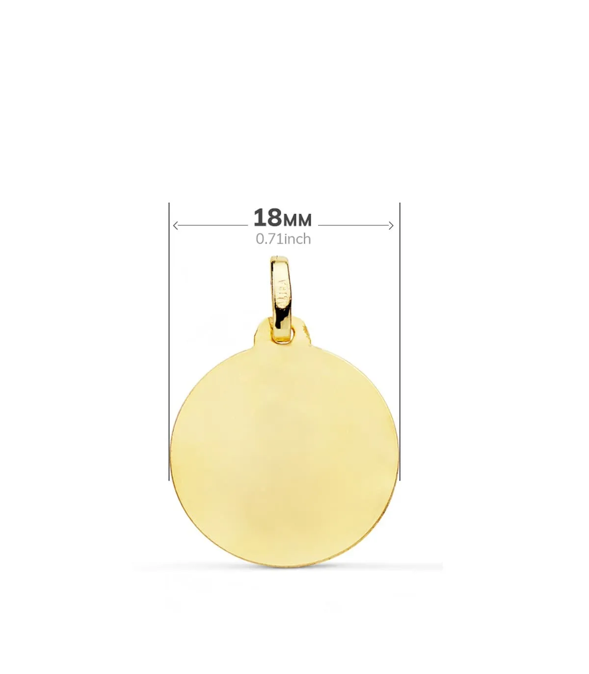 Médaille Frère Leopoldo Or 18K Biseauté