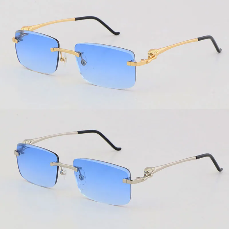 Nuevos marcos sin montura de metal con lentes de corte de diamante de lujo 028O Gafas para presbicia de diseñador Hombre Mujer O