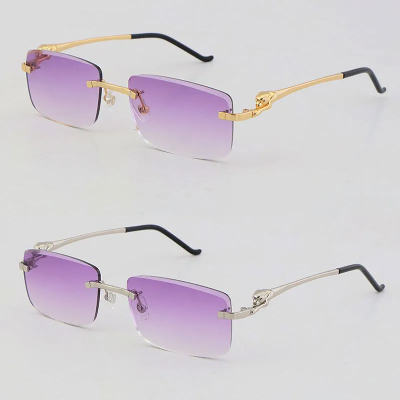 Nuevos marcos sin montura de metal con lentes de corte de diamante de lujo 028O Gafas para presbicia de diseñador Hombre Mujer O