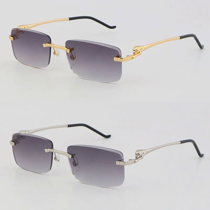 Nuevos marcos sin montura de metal con lentes de corte de diamante de lujo 028O Gafas para presbicia de diseñador Hombre Mujer O