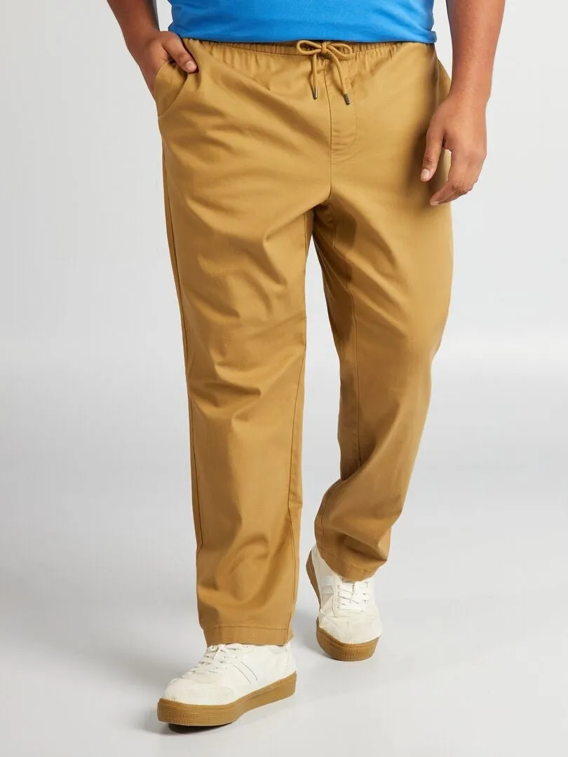 PANTALóN CHINO CON CINTURA ELáSTICA  VERDE
