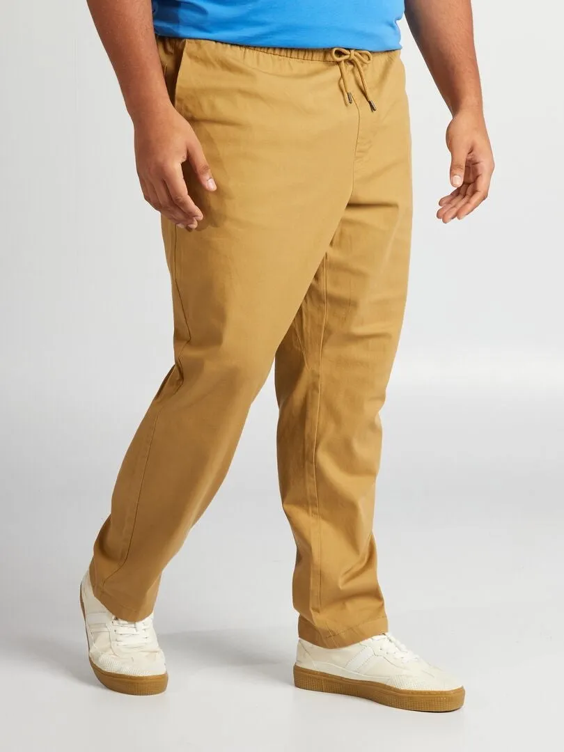 PANTALóN CHINO CON CINTURA ELáSTICA  VERDE