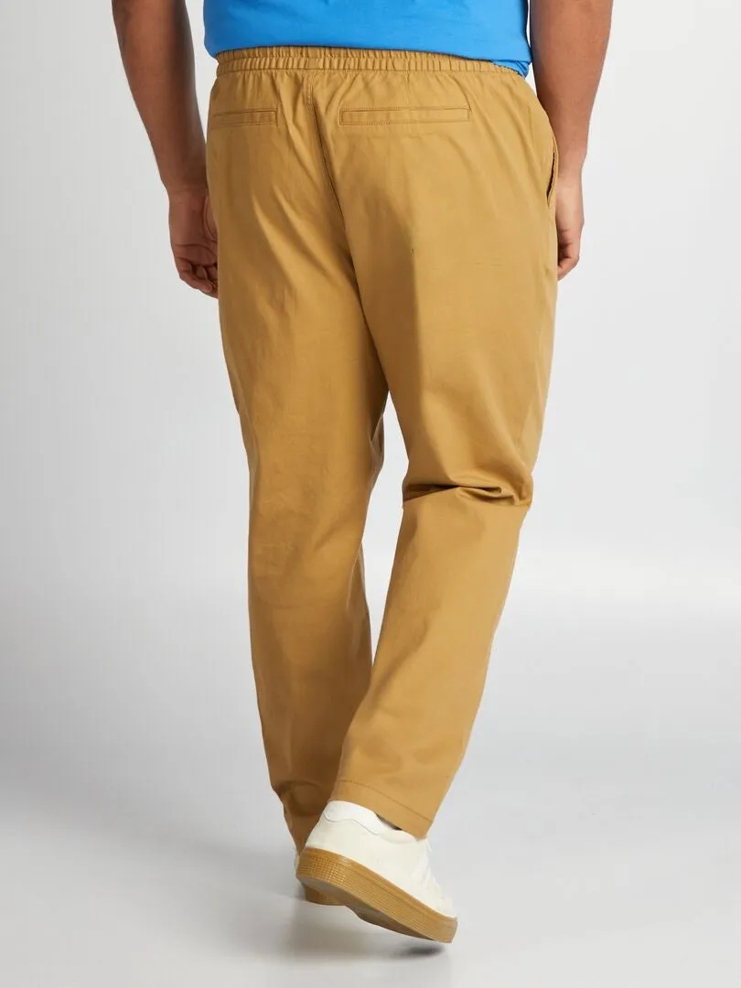 PANTALóN CHINO CON CINTURA ELáSTICA  VERDE