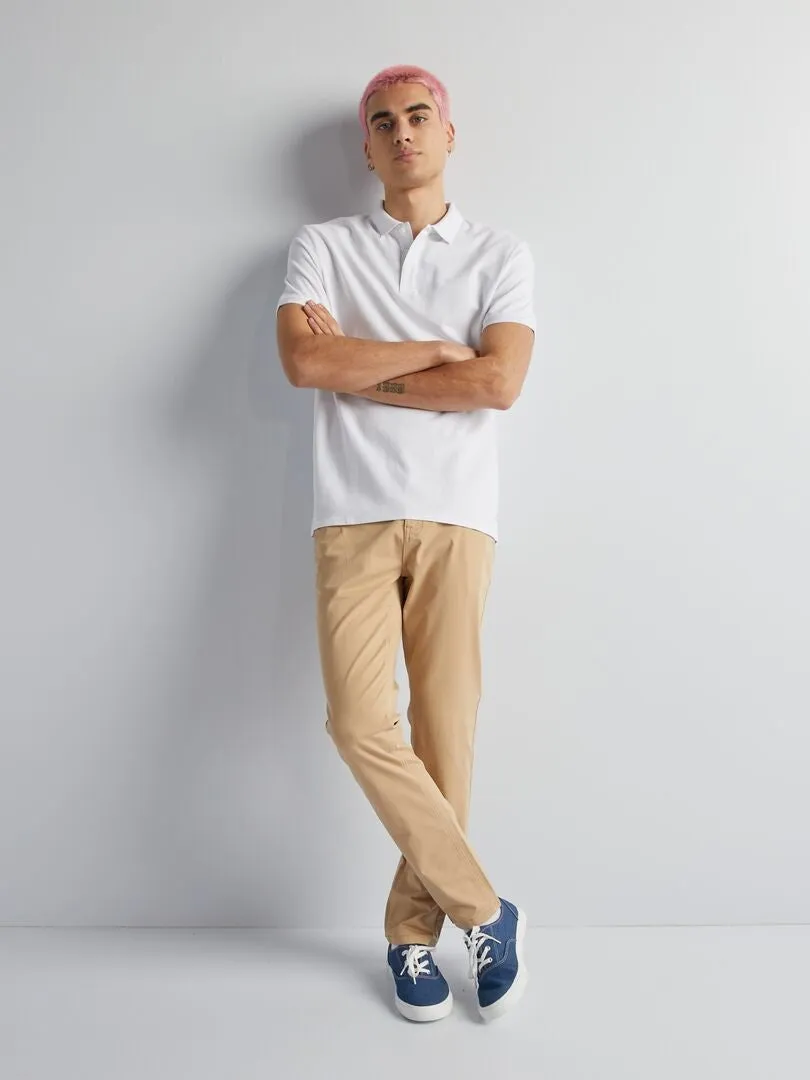 PANTALóN CHINO LISO  BEIGE
