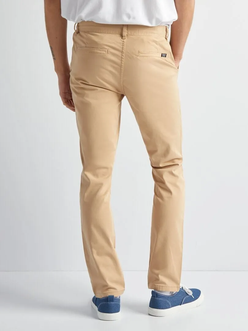 PANTALóN CHINO LISO  BEIGE