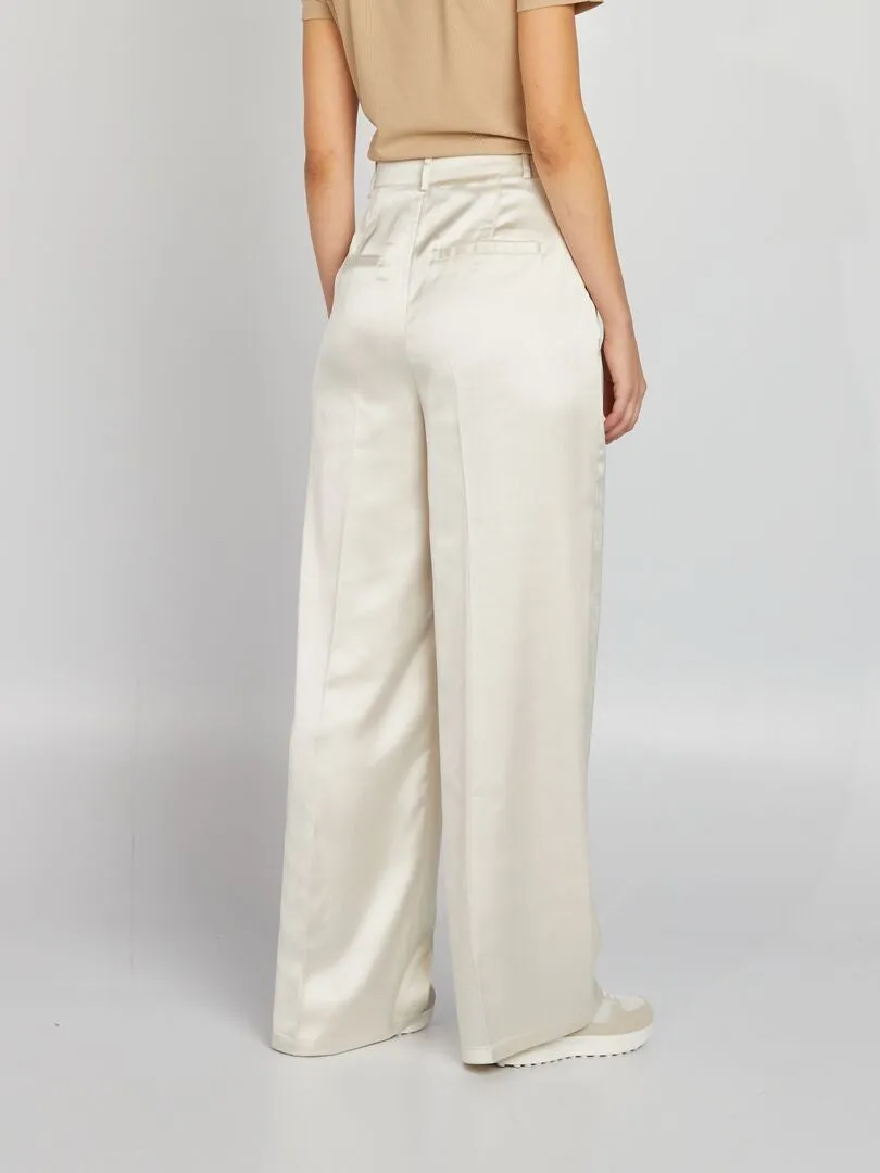 PANTALóN DE RASO  BLANCO