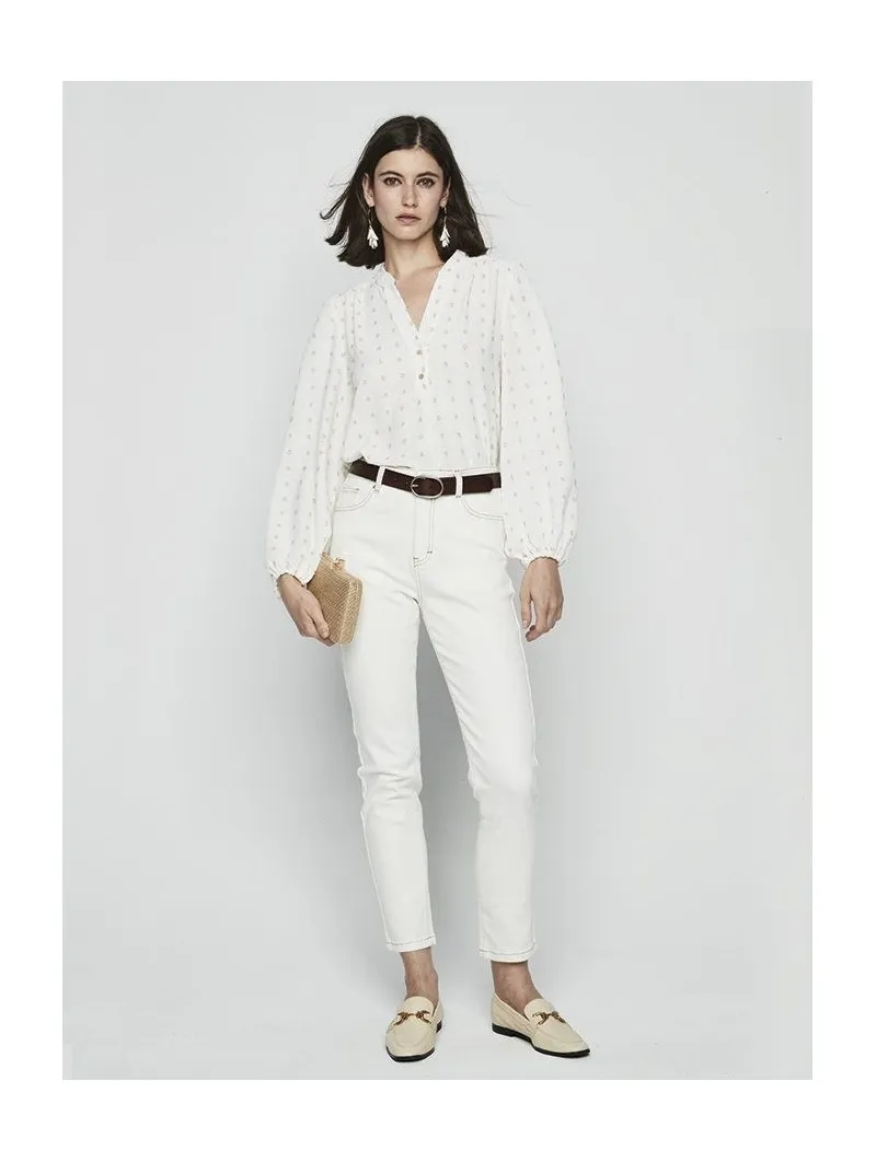 Pantalón liso semipitillo