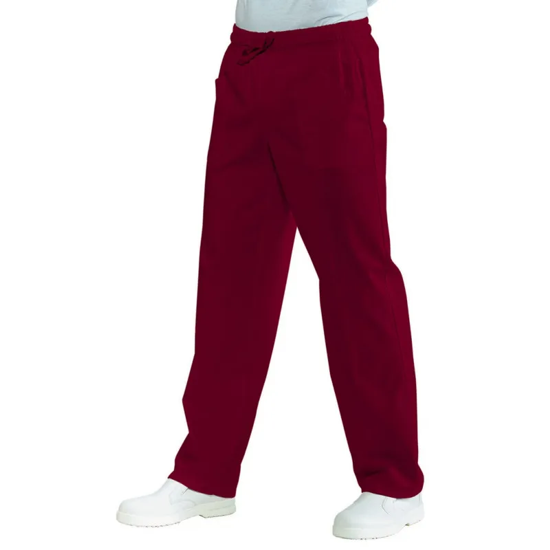 PANTALóN PANTALACCIO BURDEOS CON GOMA Y CINTA ISACCO  OFERTA
