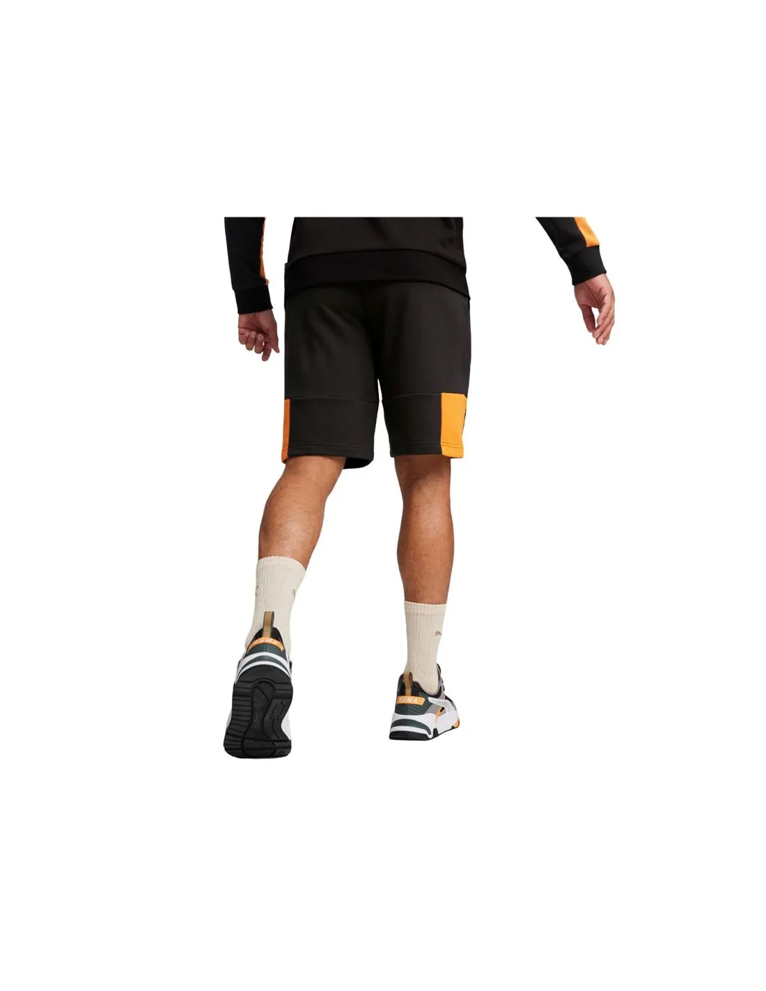 Pantalón Puma Essentials Block Tape Shorts Negro Hombre