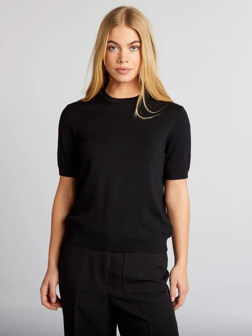 PANTALóN RECTO CON BOLSILLOS DE PARCHE  NEGRO