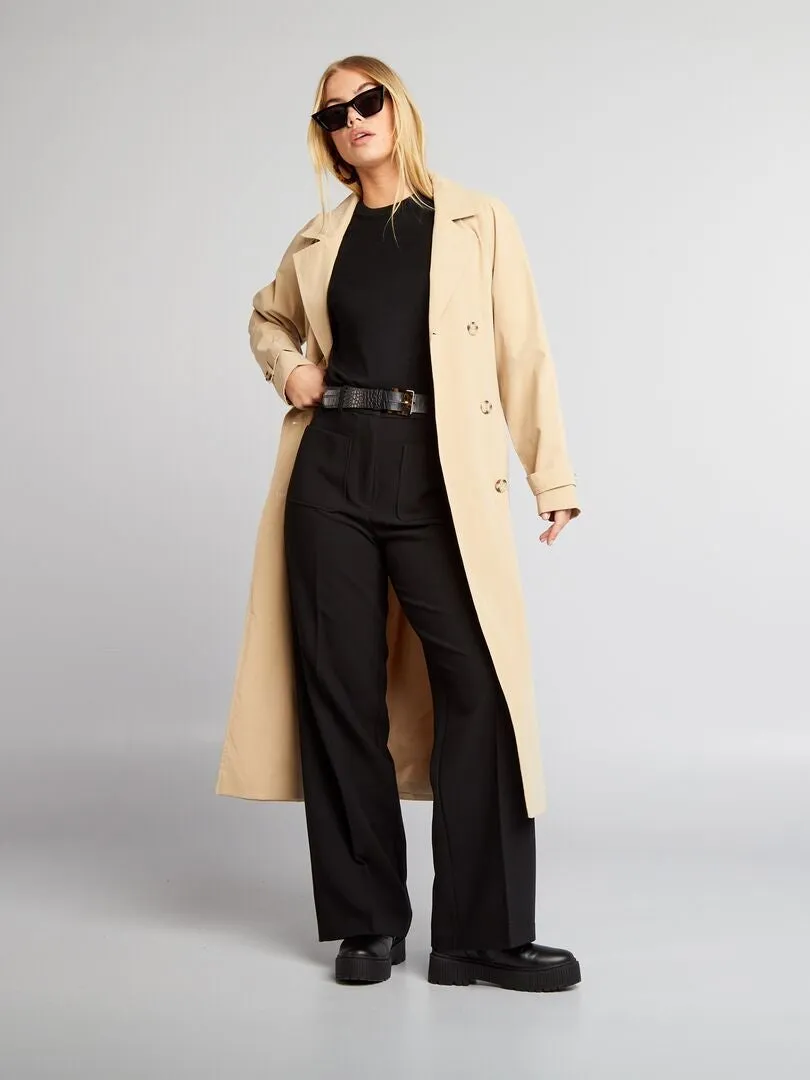 PANTALóN RECTO CON BOLSILLOS DE PARCHE  NEGRO